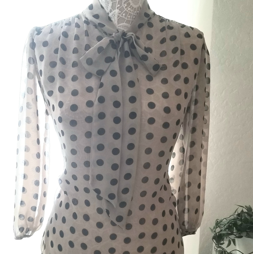 Sheer dot top